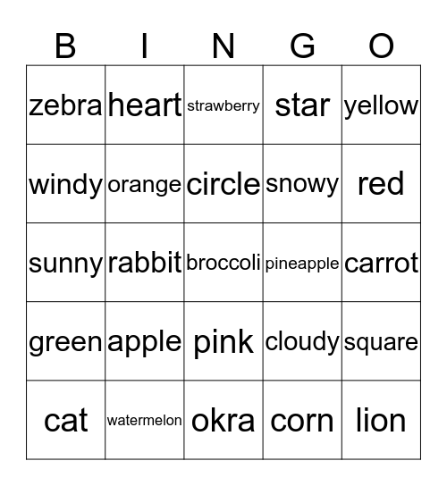 Bingo Card
