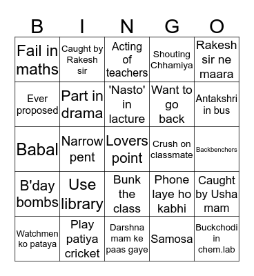 THE SARDARIYAN'S Bingo Card