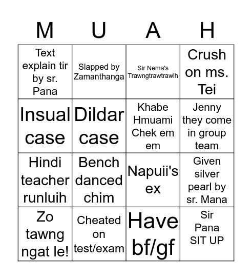 HMS BINGO SIAL Bingo Card