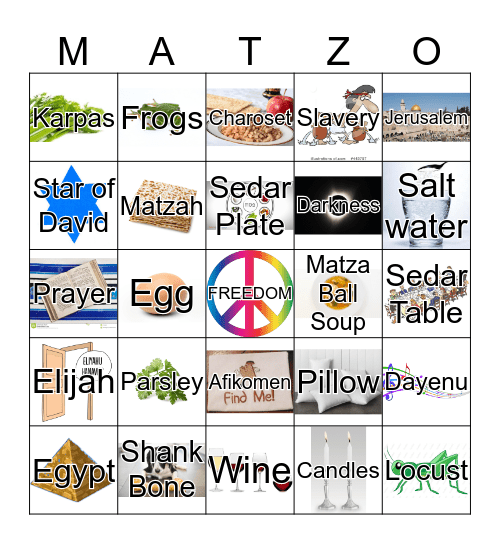 Passover Bingo Card