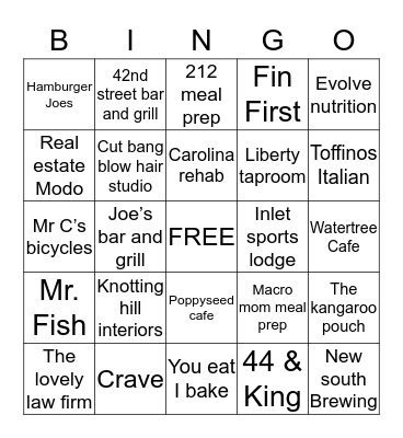 Finish Strong Bingo Card