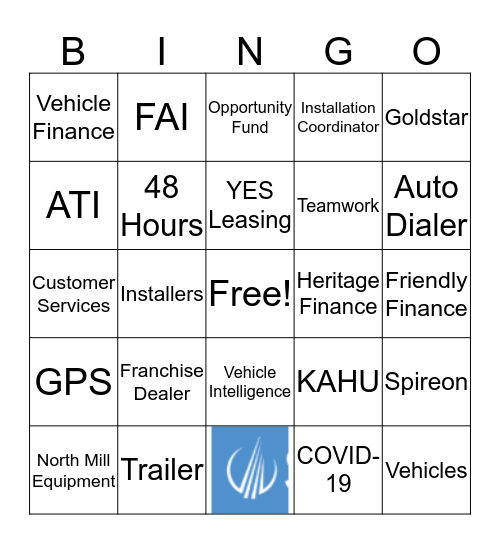 Spireon Installation Services Bingo Card
