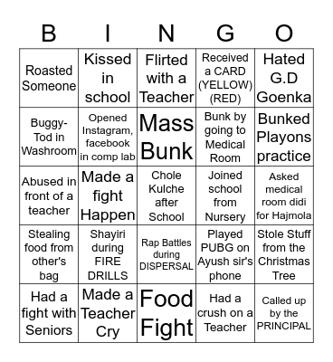 Maxfort Bingo Junior Bingo Card