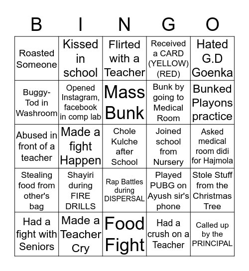 Maxfort Bingo Junior Bingo Card