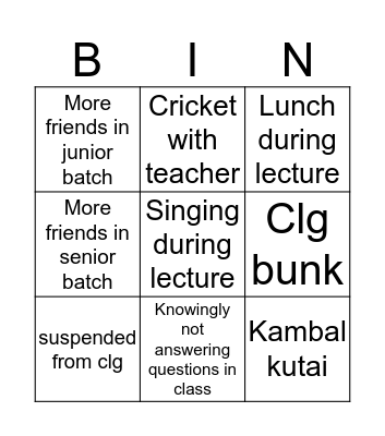 Eagle bingo Card