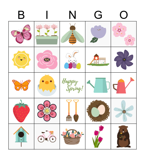 Spring Bingo Card