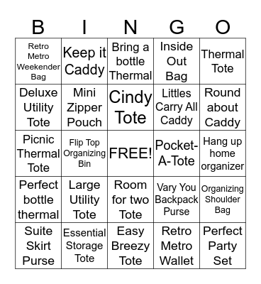 Robyn's Thirty-One Party!!! Bingo Card
