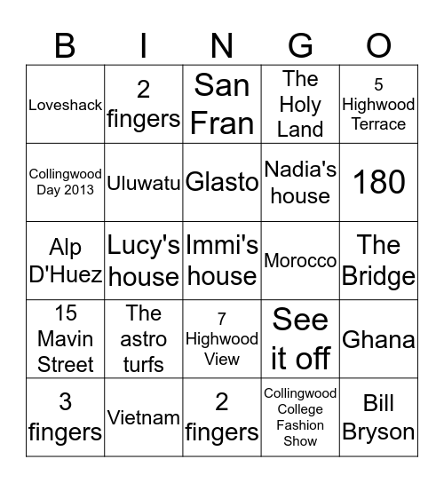 CCDCCQB Part II Bingo Card
