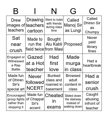 Shree Bharati Official Bingo  Bingo Card