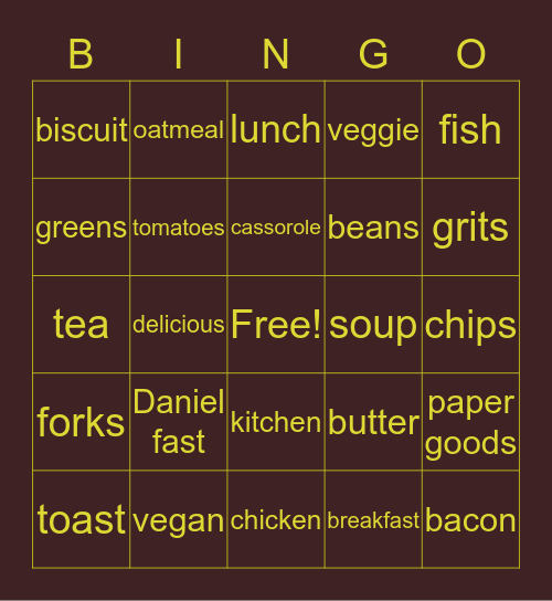 fusion Bingo Card