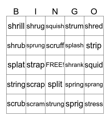 Lesson 2-10 D Bingo Card