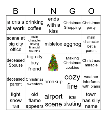 Hallmark Christmas Bingo Card