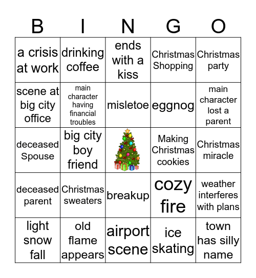 Hallmark Christmas Bingo Card