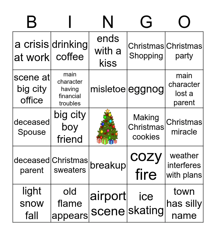 Hallmark Christmas Bingo Cards