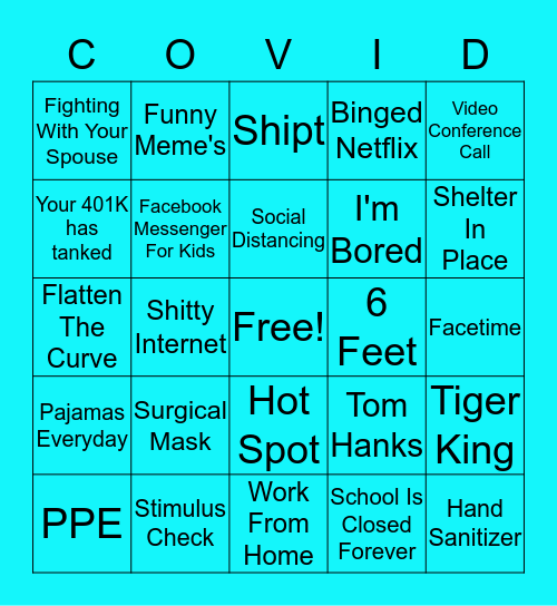 COVID Bingo Card