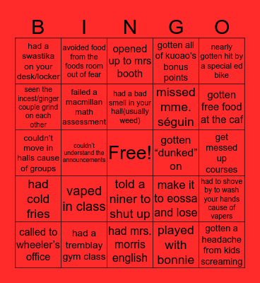 VCI Bingo Card