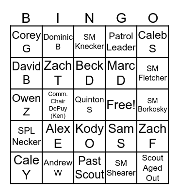 T314 Bingo 2020 Bingo Card