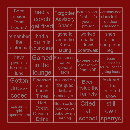 SkoVikes Bingo Card