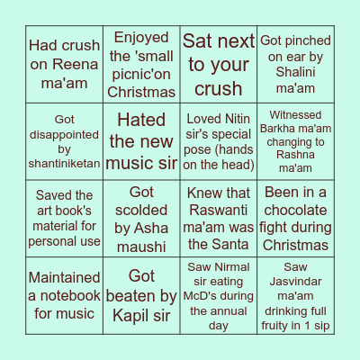 Rudraksh Bingo Card