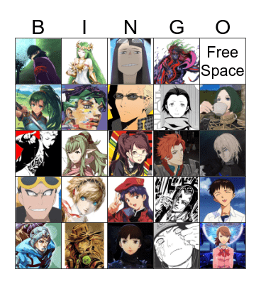 Favorite Character Bingo Card