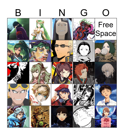 Favorite Character Bingo Card