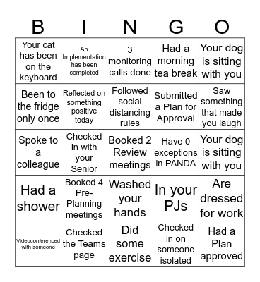 LAC Bingo Card