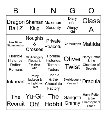Book Bingo Card