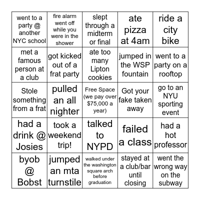 bingo Card