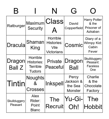 Book Bingo Card