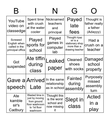 ST JOSEPH'S Bingo Card