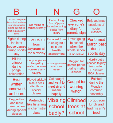 PV BINGO Card