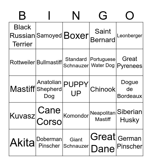 Working Group Bingo Card