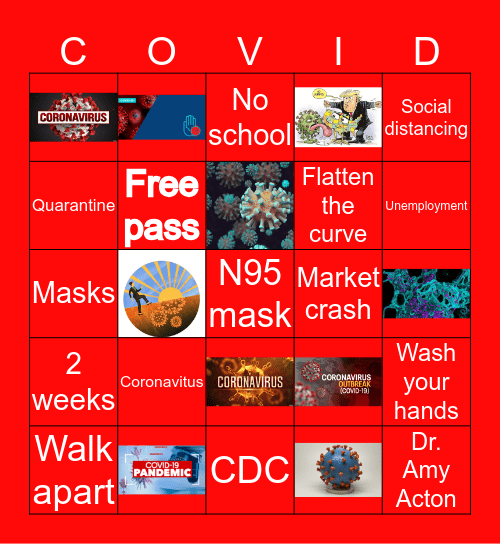 Coronavirus Bingo Card