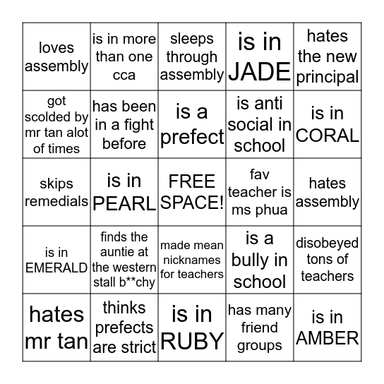 Bingo Card