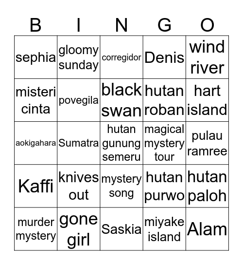 ELEUT Bingo Card