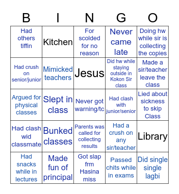 MGS EDITION Bingo Card