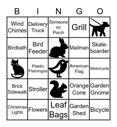 NEIGHBORHOOD Bingo Card