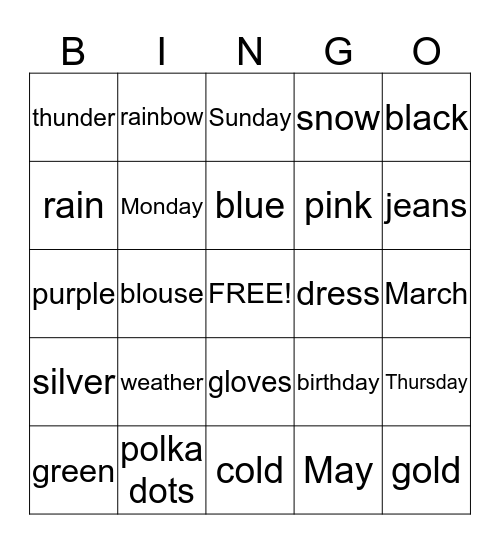 Wir lernen Deutsch! Bingo Card