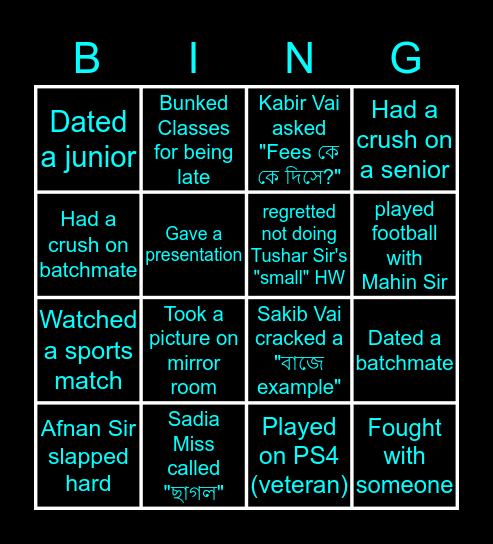 E.Hub Bingo Card