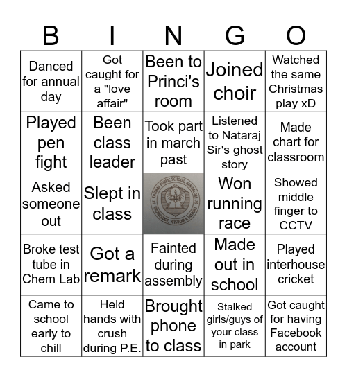 STPS & OEHS Bingo Card