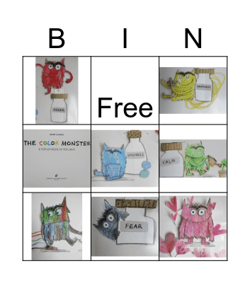 Color Monster Bingo Card