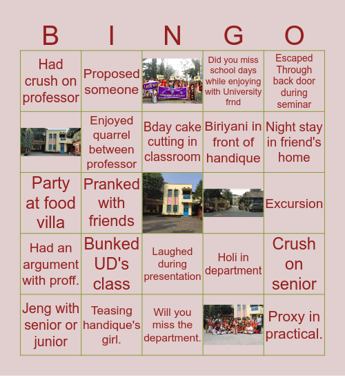 Zoology, CU Bingo Card