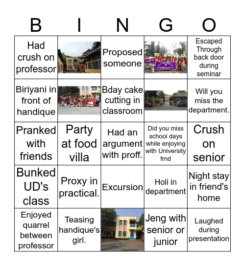 Zoology, CU Bingo Card