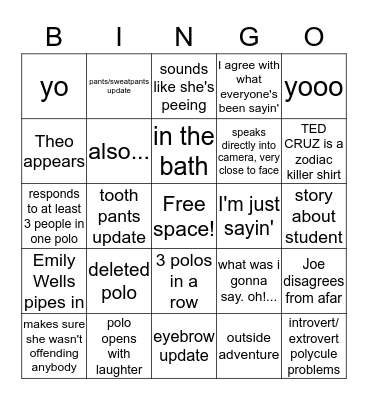 Brooke Polo Bingo Card