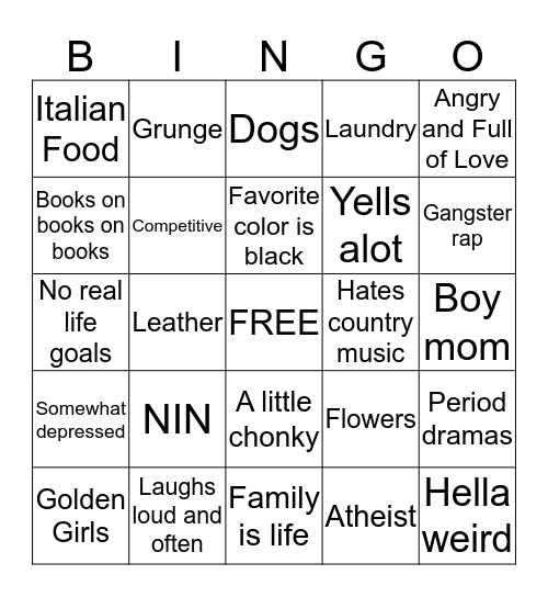 How Similar Are You to Rachel? Bingo Card