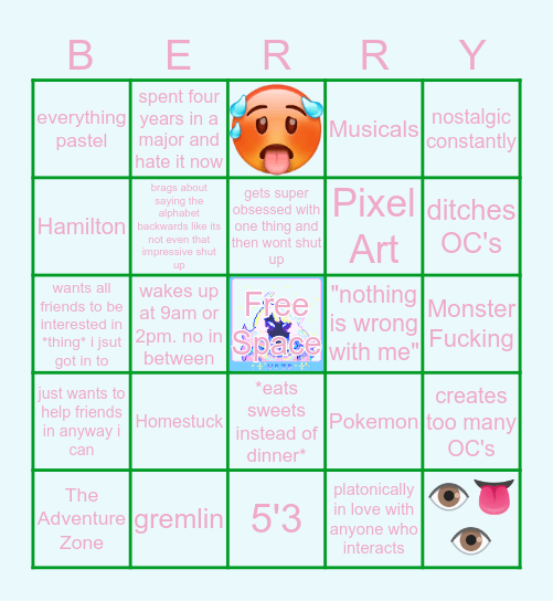 Berry Bingo Card