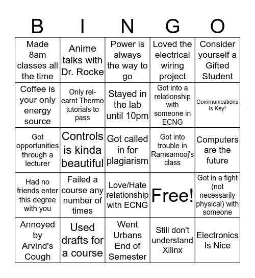 ECNG Bingo Card