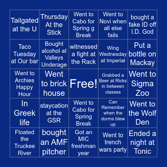 WOLFPACK BINGO Card