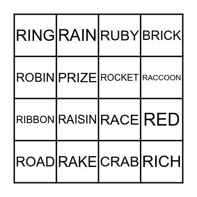 SPEECH WORDS Bingo Card