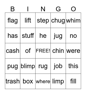 Vivian Bingo Card